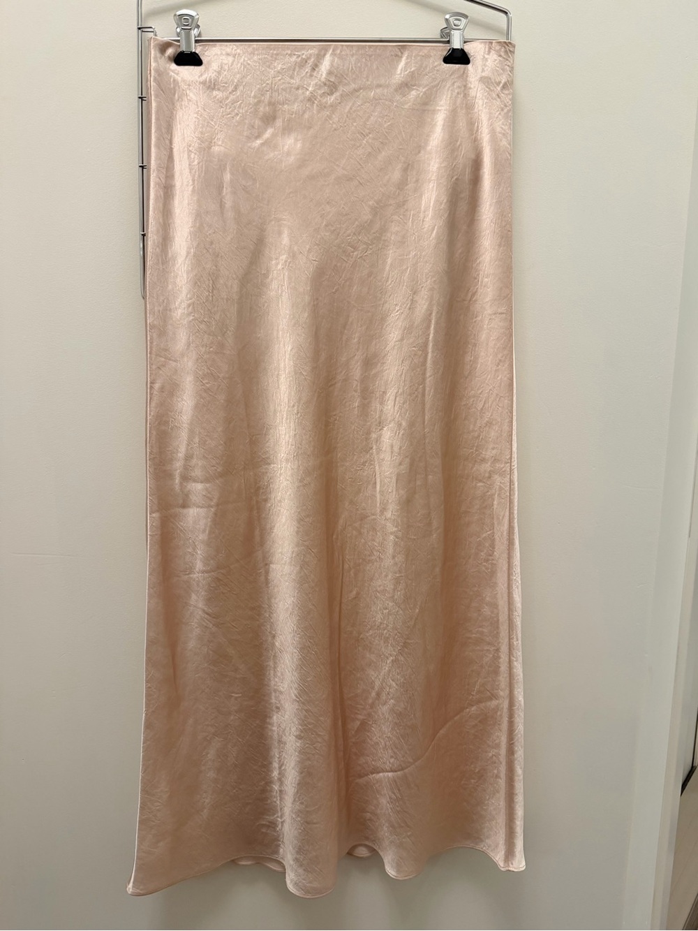 Babaton Champagne Satin Maxi Slip Skirt